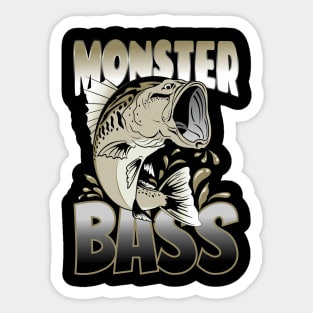 Big Bass Fishing Sticker